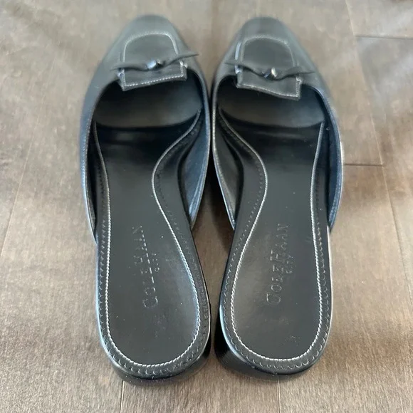 Cole Haan‎ City Women's Leather Mule Coquette Bow Girly Feminine Black 8.5 - Picture 2 of 9